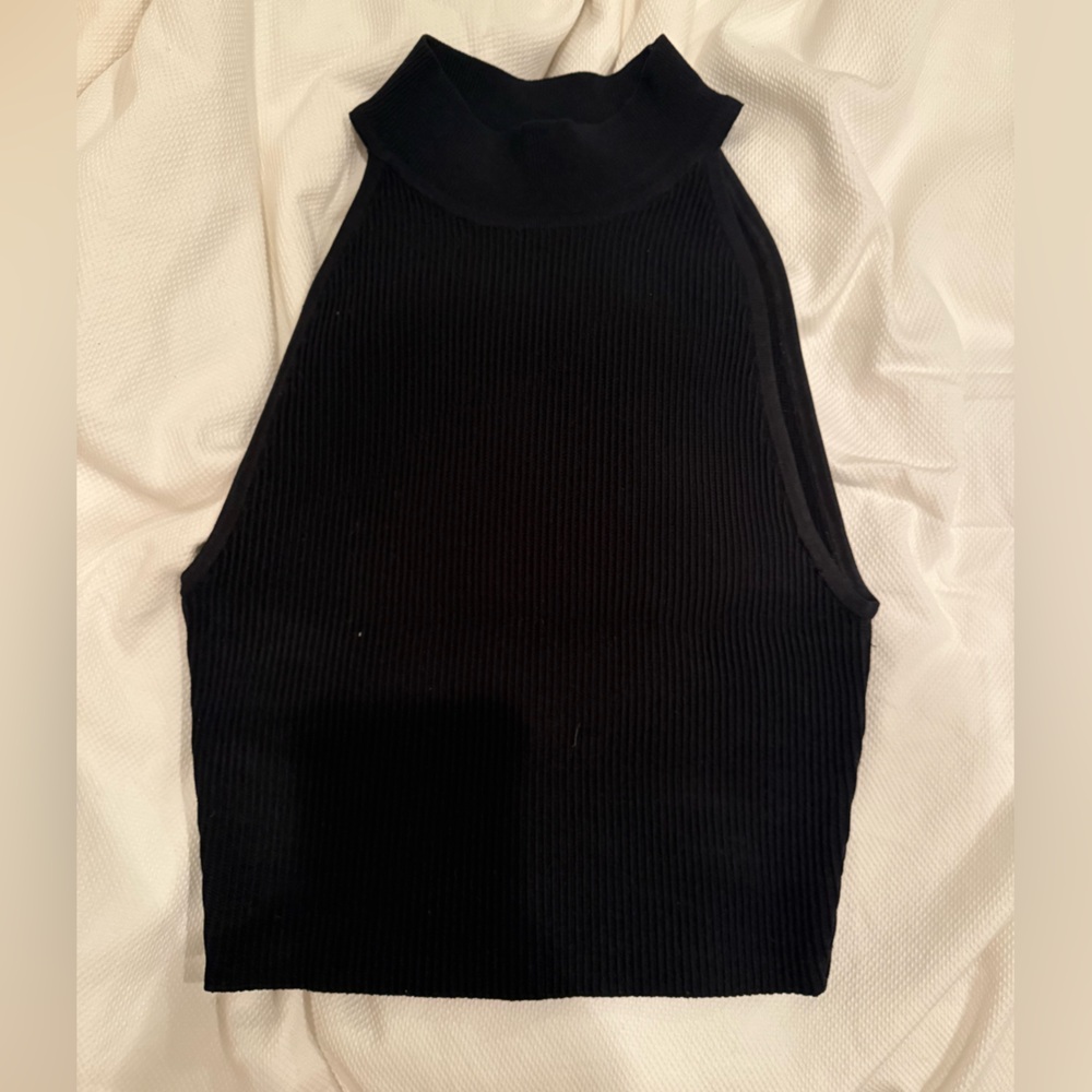 Babaton Midnight Ribbed Knit Top
